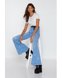 Nasty Gal "written In The Stars Flare Jeans" - Blue