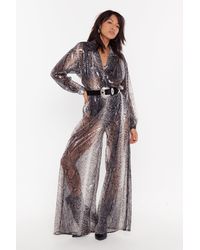 nasty gal sequin jumpsuit