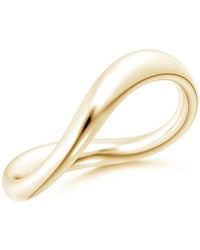 Natori Shangri-la Brushstroke 14k Gold Stacking Ring - Metallic
