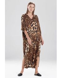 natori zip front caftan robe