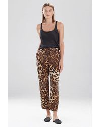Natori Luxe Leopard Pants - Brown