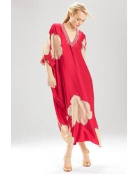 Natori Couture Blossom Caftan - Red