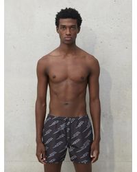 Neil Barrett - "raining Bolts" Swim Shorts - Lyst