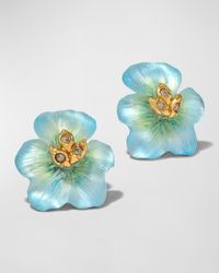 Alexis - Pansy Lucite Petite Post Earrings - Lyst