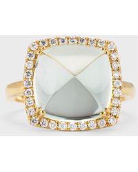 David Kord - 18k Yellow Gold Ring With Green Amethyst And Diamonds, Size 7, 7.72tcw - Lyst