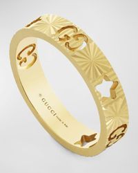 Gucci - Icon 18k Yellow Gold Star Ring - Lyst