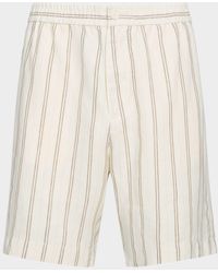 Vince - Mesa Stripe Hemp Beach Shorts - Lyst