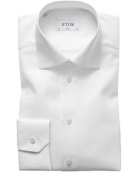 Eton - Slim Fit Cavalry Twill Dress Shirt - Lyst