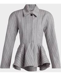 Stella McCartney - Striped Tailored Peplum Jacket - Lyst