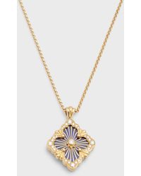 Buccellati - Opera Tulle Pendant Necklace With Blue Enamel And Diamonds - Lyst