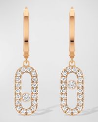 Messika - Move Uno 18k Rose Gold Diamond Hoop Earrings - Lyst
