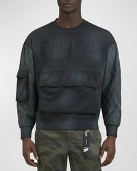 PRPS - Olympic Quilted-Sleeve Cargo Sweatshirt - Lyst