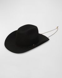 Van Palma - Ezra Felt Cowboy Hat With Brass Accents - Lyst
