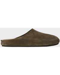 The Row - Hugo Suede Easy Mules - Lyst