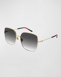 Gucci - Light Glasant 59mm Butterfly Sunglasses - Lyst