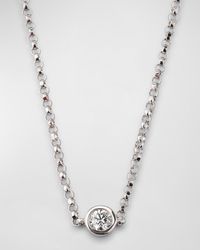 Roberto Coin - 18K Diamond Bezel Necklace - Lyst