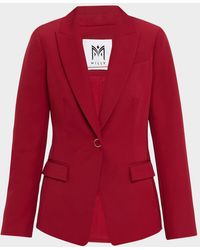 MILLY - Avery Single-Button Cady Blazer - Lyst