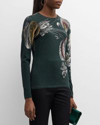 Jason Wu - Merino Wool Floral Print Sweater - Lyst