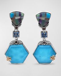 Stephen Dweck - Opal Mosaic, Topaz, Natural Crystal And Champagne Diamond Earrings - Lyst