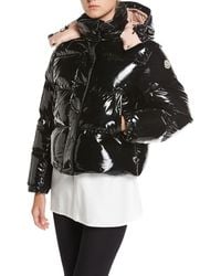 moncler aphrotiti shiny quilted down coat w/fur hood moncler aphrotiti shiny quilted down coat w/fur hood