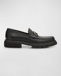 Ferragamo - Cocoon Gancini Leather Penny Loafers - Lyst