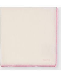 ZEGNA - Solid Cotton-Silk Pocket Square - Lyst