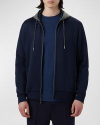 Bugatchi - Soft Touch Full-Zip Hooded Jacket - Lyst