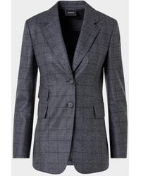 Akris - Arie Prince Of Whales Wool Flannel Single-Breasted Jacket - Lyst