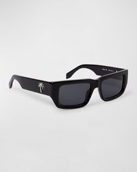 Palm Angels - Sutter Rectangular-frame Sunglasses - Lyst