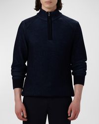 Bugatchi - Quarter-Zip Ribbed Sweater - Lyst