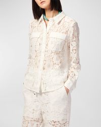Cami NYC - Rosalind Silk Crochet Lace Button-Front Top - Lyst
