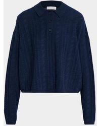 SABLYN - Elsie Cable-Knit Cashmere Polo Sweater - Lyst