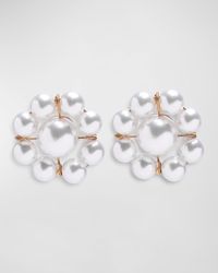 Carolina Herrera - Pearly Flower Earrings - Lyst