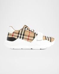 Burberry - Regis Check Trainer Sneakers - Lyst