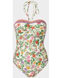 Shoshanna - Cinched One-Piece Swimsuit - Lyst