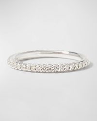 Roberto Coin - Micro Pave Diamond Eternity Ring In 18k Gold - Lyst