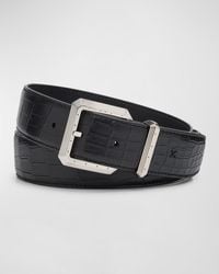 Stefano Ricci - Crocodile Leather Square-Buckle Belt - Lyst