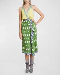 Dries Van Noten - Dole Printed Silk Midi Dress - Lyst