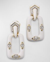 David Webb - 18K And Platinum Enamel Diamond Convertible Earrings - Lyst