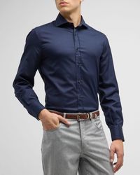 Brunello Cucinelli - Cotton Twill Sport Shirt - Lyst