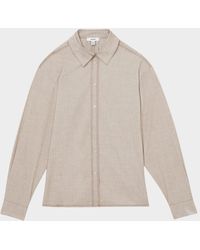 Reiss - Nova Topstitched Button-Down Shirt - Lyst