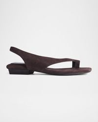Rag & Bone - Liv Suede Flat Toe-Ring Sandals - Lyst