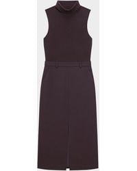Theory - Funnel-Neck Admiral Crepe Sleeveless Midi Dress - Lyst