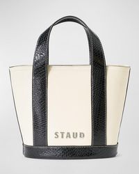 STAUD - Allora Mini Leather Tote Bag - Lyst