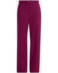 Bottega Veneta - Fine Viscose-Silk Twill Straight-Leg Trousers - Lyst