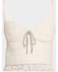 Area - Tweed Lady Bustier Top - Lyst