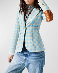 Smythe - Patch Pocket Duchess Blazer With Leather Elbow Patches - Lyst