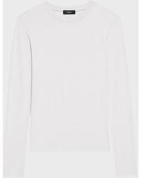 Theory - Tiny Tee Long-sleeve Cotton T-shirt - Lyst