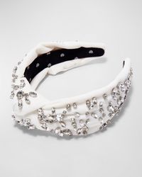 Lele Sadoughi - Embellished Velvet Knot Headband - Lyst
