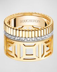 Boucheron - Quatre 18k Yellow Gold Radiant Openwork Ring - Lyst
